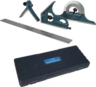 OEM Juego De Escuadra Angular Combinada De 180 Grados, Escuadra Combinada, Transportador De &Aacute;ngulo Recto Universal De Acero Inoxidable, Herramientas De Me
