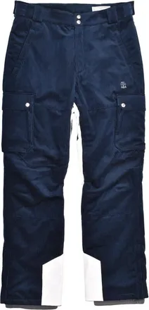 Brunello Cucinelli Navy Corduroy Cargo Ski Pants, Size Medium