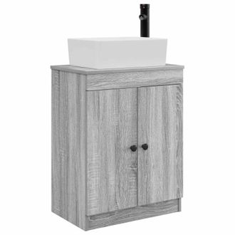 vidaXL Vanidad De Ba&ntilde;o Con Lavabo Sonoma Gris 54 X 35 X 83 Cm Vidaxl