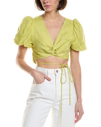 ASTR the Label Astr The Label Nuria Linen-Blend Top