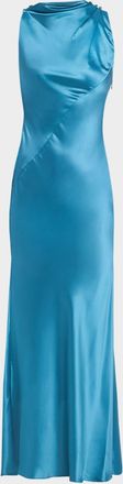 Acler Ropley Bias-Cut Satin Dress