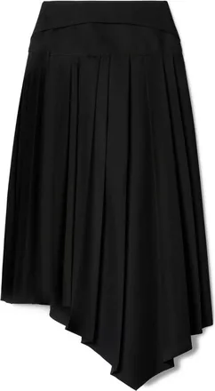 Off-white Pleated Asymmetric Skirt - Black