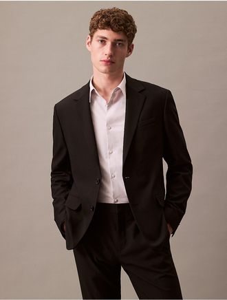 Calvin Klein Mens Refined Stretch Blazer - Black - M