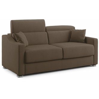 Divani.Store Divani.store - Amber Divano letto matrimoniale in tessuto smacchiabile T05 191 cm (mat. 140x197) marrone