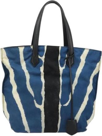 Fendi Pre-owned Vintage Tote Bag - Dames - Vintage Shopper - Blauw - ONE Size - Nylon - Vintage