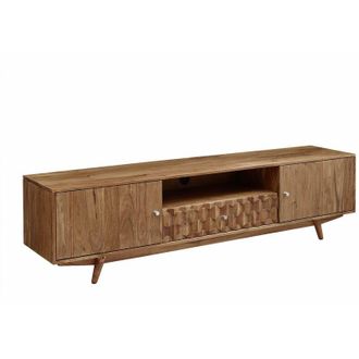 Massivmoebel24 mobile tv in legno di Acacia 188x40x48 Acacia naturale laccato mosayk 105