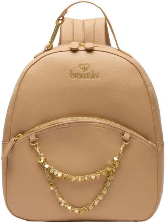 Braccialini Amy Rugzak - Dames - Rugzakken - Beige - ONE Size - Leer - Tassen