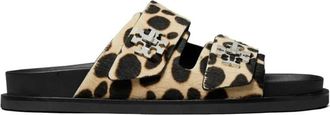 Tory Burch T-Lock Slide - Dames - Sandalen - Veelkleurig - 39 EU - Leer - Schoenen