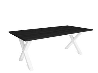 Skraut Home Skraut Home - Mesa De Comedor, 10 Comensales, 200, Robusta Y Estable Gracias A Su Estructura Y Patas Macizas, Ideal Para Reuniones Familiares, Negro, 