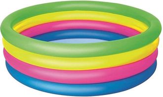 Trade Shop Trade Shop - Piscina Gonfiabile Arcobaleno Per Bambini A 4 Anelli Colorati 157 X 46 Cm 51117