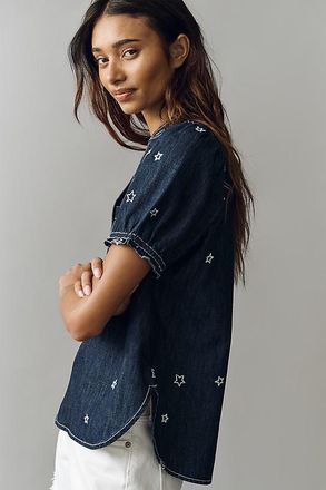 Pilcro Aly Puff-Sleeve Blouse by Pilcro