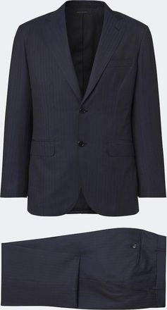 Brioni Traje de lana a rayas