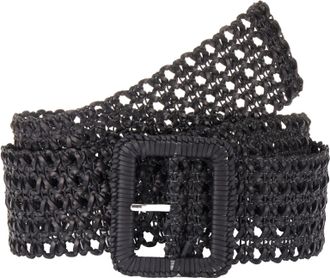 Lascana Tailleng&uuml;rtel LASCANA Stretchg&uuml;rtel, Damen, Gr. 105, schwarz, Lederimitat, G&uuml;rtel Tailleng&uuml;rtel, in H&auml;kel Optik, Bauchg&uuml;rtel, Shaping-Effekt, f&uuml;r Klei