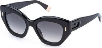 Furla Sfu 985 Zonnebrillen - Dames - Zonnebrillen - Zwart - 52 MM - Accessoires