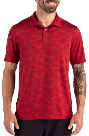 Cutter & Buck Epic Comfort Camo Regular Fit Polo in Cardinal Red at Nordstrom, Size X-Large R