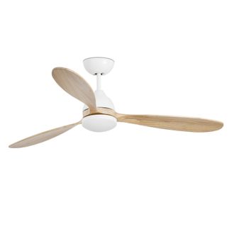 Netlighting Poros LED Ceiling Fan 132cm White 3 Blades 15W 3000K