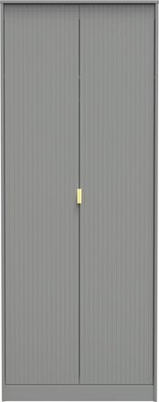 Welcome Furniture Breda Ready Assembled 2 Door Wardrobe in Dusk Grey - Welcome Furniture | TJ Hughes