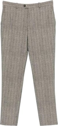 Circolo 1901 Chino Light Fleece Herringbone - Heren - Nette broeken - Grijs - L - Katoen - Broeken