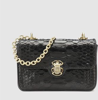 CLARIS VIROT Sac Mini Ava Python Noir