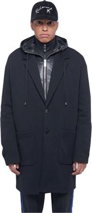 John Richmond Heren, Mantels, Zwart, Maat: XS Katoen