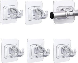 No Brand Barras De Cortina Autoadhesivas, Soportes De Cortina Aptos Para Montaje En Pared, Toalleros Y Ganchos Para Cortinas