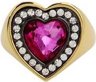 Kurt Geiger Crystal Heart Halo Cocktail Ring in Pink at Nordstrom Rack, Size 8