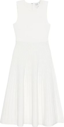 H&eacute;rve L&eacute;ger Abito svasato plissettato - Bianco