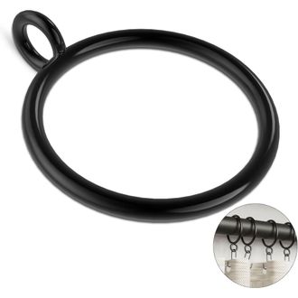 OEM 50 Anillas Met&aacute;licas Para Cortinas Con Ojales, De 3,8 Cm De Di&aacute;metro Interior, Para Barras De Cortina, Color Negro (se Adaptan A Barras De Cortina De 