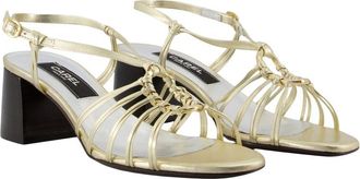 Carel Womens Copacabana Pumps - Carel Leather Gold Calfskin Shoes