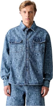 Daily Paper Clothing Rahul Denim Shirt - Heren - Spijkeroverhemden - Blauw - XL - Denim - Overhemden