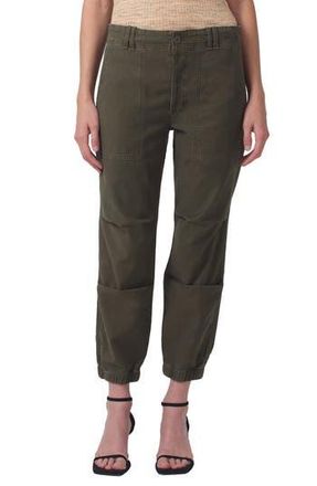Citizens Of Humanity Agni Crop Twill Utility Trousers in Tea Leaf at Nordstrom Rack, Size 25