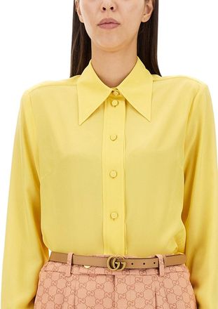Gucci Crepe De Chine Silk Shirt - Yellow