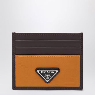 Prada Speedrock cardholder in Re-Nylon and amber leather