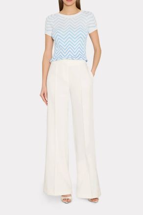 Milly Kaira Knit Top In Blue Multi