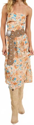 Sadie & Sage Sonoma Tube Top Midi Dress With Pockets In Multi Floral