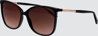 Calvin Klein Occhiali da sole cat-eye in acetato con lenti ambrate