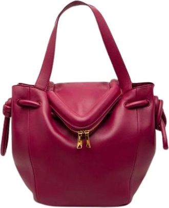 Bottega Veneta Pre-owned Bucket Bags, female, Purple, Size: ONE SIZE Pre-owned Satchel