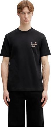 Paul Smith T-shirt met flockprint - Heren - T-shirts - Zwart - L - Katoen - Tops