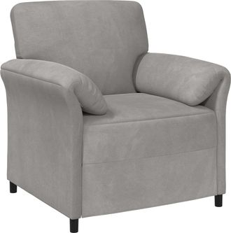 vidaXL Sof&aacute; De Una Plaza Gris Claro 88 X 83 X 95 Cm Terciopelo Vidaxl
