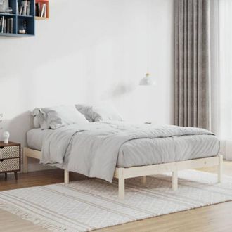vidaXL Giroletto senza Materasso 135x190 cm in Legno di Pino Full - Vidaxl