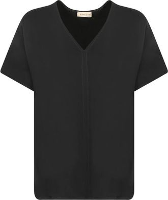 Blanca Vita 3552 Onice - Dames - T-shirts - Zwart - M - Katoen - Tops