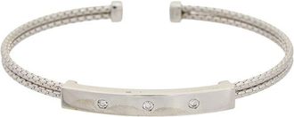 Meshmerise 18K Plated 0.09 Ct. Tw. Diamond Bangle Bracelet