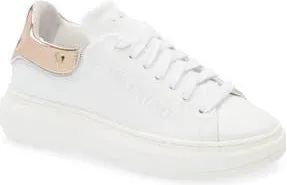 Mario Valentino Fresia Zip Sneaker in White Copper at Nordstrom Rack, Size 7.5