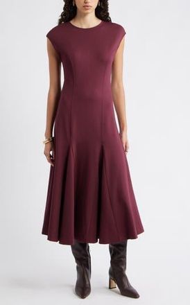 Nordstrom Princess Seam Fit & Flare Dress in Burgundy Royale at Nordstrom Rack, Size Xx-Small