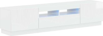 vidaXL Cabinet De Tv Led De 5 Piezas Blanco Brillante Vidaxl