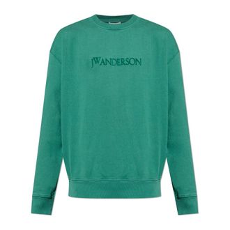 J.W.Anderson Heren, Sweatshirts & Hoodies, Groen, Maat: M Katoen