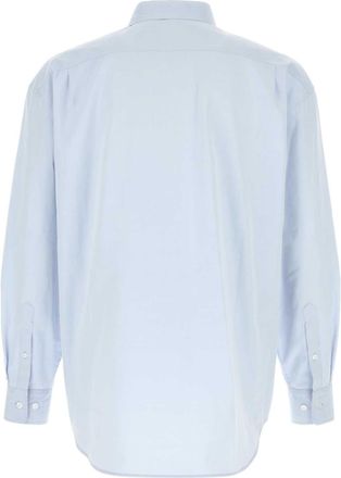 The Row Mens Powder Blue Poplin Granada Shirt Lightskyblue Exterior: Cotton Camicie