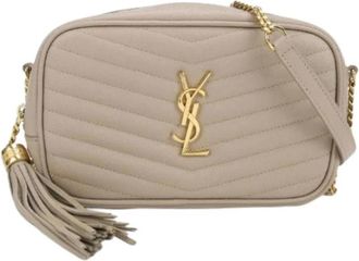 Saint Laurent Pre-owned Cross Body Bags, female, Beige, Size: ONE SIZE Pre-owned Vintage Shoulder Bag