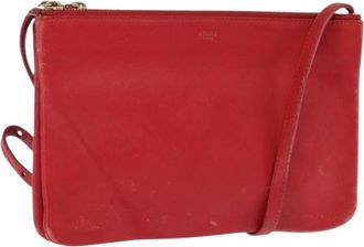 Celine Pre-owned Cross Body Bags, female, Red, Size: ONE SIZE Pre-owned Leather Cross Body Bag