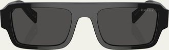 Prada Mens Acetate Rectangle Sunglasses